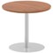 Italia Poseur Circular Table, 800mm Diameter, Walnut