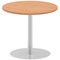 Italia Poseur Circular Table, 800mm Diameter, Oak