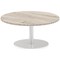 Italia Poseur Round Table, 1000mm Diameter, 475mm High, Grey Oak