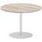 Italia Poseur Circular Table, 1000mm Diameter, Grey Oak