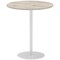 Italia Poseur Round Table, 1000mm Diameter, 1145mm High, Grey Oak