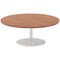 Italia Poseur Round Table, 1200mm Diameter, 475mm High, Walnut
