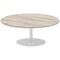Italia Poseur Round Table, 1200mm Diameter, 475mm High, Grey Oak