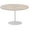 Italia Poseur Circular Table, 1200mm Diameter, Grey Oak