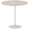 Italia Poseur Round Table, 1200mm Diameter, 1145mm High, Grey Oak