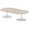 Italia Poseur Oval Table, W1800 x D1000 x H475mm, Grey Oak