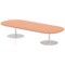 Italia Poseur Oval Table, W2400 x D1000 x H475mm, Beech