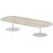 Italia Poseur Oval Table, W2400 x D1000 x H475mm, Grey Oak