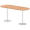 Italia Poseur Oval Table, W2400 x D1000 x H1145mm, Oak
