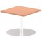 Italia Poseur Square Table, 600mm Wide, 475mm High, Beech