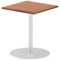 Italia Poseur Square Table, 600mm Wide, Walnut