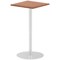 Italia Poseur Square Table, 600mm Wide, 1145mm High, Walnut
