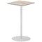 Italia Poseur Square Table, 600mm Wide, 1145mm High, Grey Oak
