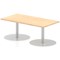 Italia Poseur Rectangular Table, W1200 x D600 x H475mm, Maple