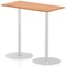 Italia Poseur Rectangular Table, W1200 x D600 x H1145mm, Oak