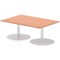 Italia Poseur Rectangular Table, W1200 x D800 x H475mm, Beech