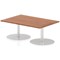 Italia Poseur Rectangular Table, W1200 x D800 x H475mm, Walnut