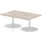 Italia Poseur Rectangular Table, W1200 x D800 x H475mm, Grey Oak