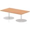 Italia Poseur Rectangular Table, W1400 x D800 x H475mm, Oak