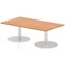 Italia Poseur Rectangular Table, W1400 x D800 x H475mm, Oak