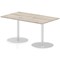 Italia Poseur Rectangle Table 1400mm Wide, 800mm Deep, Grey Oak