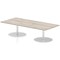 Italia Poseur Rectangular Table, W1800 x D800 x H475mm, Grey Oak
