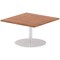 Italia Poseur Square Table, 800mm Wide, 475mm High, Walnut