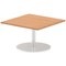 Italia Poseur Square Table, 800mm Wide, 475mm High, Oak