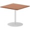 Italia Poseur Square Table, 800mm Wide, Walnut