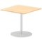 Italia Poseur Square Table, 800mm Wide, Maple