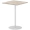 Italia Poseur Square Table, 800mm Wide, 1145mm High, Grey Oak