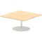 Italia Poseur Square Table, 1000mm Wide, 475mm High, Maple