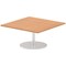 Italia Poseur Square Table, 1000mm Wide, 475mm High, Oak