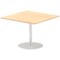 Italia Poseur Square Table, 1000mm Wide, Maple