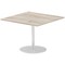 Italia Poseur Square Table, 1000mm Wide, Grey Oak