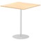 Italia Poseur Square Table, 1000mm Wide, 1145mm High, Maple