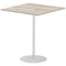 Italia Poseur Square Table, 1000mm Wide, 1145mm High, Grey Oak