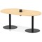 Italia Volta 1800mm Poseur Boardroom Table With Pop-up Power Module Maple Top 720mm High Black Leg