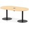 Italia Volta 1800mm Poseur Boardroom Table With Pop-up Power Module Maple Top 720mm High Black Leg