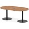 Italia Volta 1800mm Poseur Boardroom Table With Pop-up Power Module Walnut Top 720mm High Black Leg