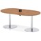 Italia Volta 1800mm Poseur Boardroom Table With Pop-up Power Module Walnut Top 720mm High Silver Leg