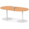 Italia Volta 1800mm Poseur Boardroom Table With Pop-up Power Module Beech Top 720mm High White Leg