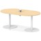 Italia Volta 1800mm Poseur Boardroom Table With Pop-up Power Module Maple Top 720mm High White Leg