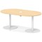 Italia Volta 1800mm Poseur Boardroom Table With Pop-up Power Module Maple Top 720mm High White Leg
