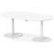 Italia Volta 1800mm Poseur Boardroom Table With Pop-up Power Module White Top 720mm High White Leg