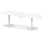 Italia Volta 2400mm Poseur Boardroom Table With Pop-up Power Module White Top 720mm High White Leg