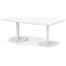 Italia Volta 1800mm Poseur High Gloss Table With Pop-up Power Module White Top 725mm High White Leg