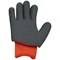Children's Gloves, TPE Palm Coating with Paw Print Design, 1 Pair, Size 5 Orange/Grey