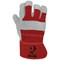 Pred Force Cut 2 Split Leather Rigger Gloves 1 Pair Red/White 10 (Pack of 10)