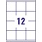 Avery Inkjet Address Label 63.5x72mm 12 Per A4 Sheet White (Pack 1200 Labels) J8164-100